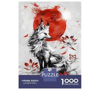 Rompecabezas De 1000 Piezas Kitsune Japanese Fox Rompecabezas para Adultos Juegos Familiares Ensamblaje De Patrones Cumpleaños Y Navidad 70x50cm/1000pcs