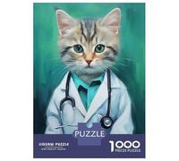 Rompecabezas De 1000 Piezas Kitty Doctor Rompecabezas Juguetes Antiestrés Decoración De Pared Cumpleaños Y Navidad 38x26cm/1000pcs