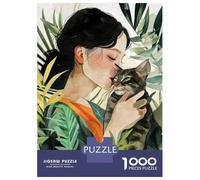 Rompecabezas De 1000 Piezas Kitty I Love You Cat Art Rompecabezas para Adultos Juego Práctico Una Obra De Arte Cumpleaños Y Navidad 70x50cm/1000pcs