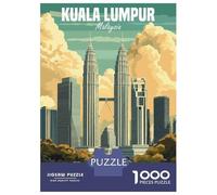 Rompecabezas De 1000 Piezas - Kuala Lumpur Travel Rompecabezas para Adolescentes Juego Familiar Análisis Y Lógica Trato como Regalos para Toda La Familia 52x38cm/1000pcs