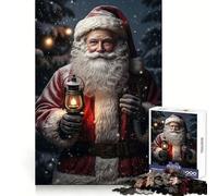 Rompecabezas de 1000 Piezas La Alegre Llegada de Santa Claus para Adolescentes, Juguete de Tren lógico, Ligero y Relajante, de Corte Suave, decoración de Pared (50x75cm)