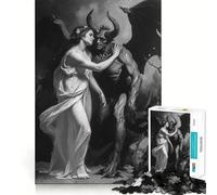 Rompecabezas de 1000 Piezas La Bella y el Diablo para Adolescentes Juguete para desarrollar la lógica y la diversión Bordes Suaves Regalo Creativo 38x26cm