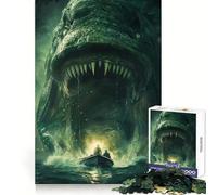 Rompecabezas de 1000 Piezas La Boca de los Monstruos Marinos para Adolescentes Juego de Rompecabezas para desarrollar la Mente y calmar la Mente (50x75cm)