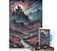 Rompecabezas de 1000 Piezas La casa de Las Brujas para Adultos Rompecabezas de Memoria Disfrute del Montaje Lento de la Imagen Regalo Creativo 38x52cm