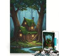 Rompecabezas de 1000 Piezas La casa del Bosque escondida Juegos educativos decoración Perfecta cumpleaños y Navidad 38x26cm