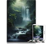Rompecabezas de 1000 Piezas La Cascada de la Jungla: Una Forma Relajante de llenar tu Tiempo Libre con un Corte preciso y consistente Tamaño del Juguete: 38x52cm