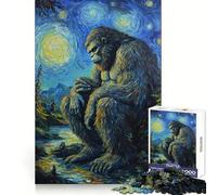 Rompecabezas de 1000 Piezas La contemplación Nocturna de Bigfoot para adultosIdeal para ejercitar la Mente, aliviar el estrés y divertirse con Piezas encajablesUn Regalo estupendo (50x75cm)