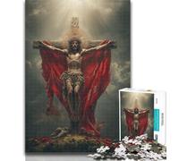 Rompecabezas de 1000 Piezas La Cruz de Jesús Rompecabezas de 1000 Piezas para Adultos y Adolescentes Entrena tu Cerebro y Tus Manos Regalos para Amigos y Familiares 50x75cm