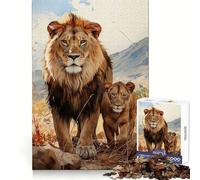 Rompecabezas de 1000 Piezas La Dinastía del León para Adolescentes Juguete para ejercitar la Mente, Ideal para Relajarse y Disfrutar del Arte 38x26cm