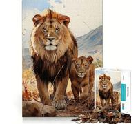 Rompecabezas de 1000 Piezas La Dinastía del León para Adolescentes Juguete para ejercitar la Mente, Ideal para Relajarse y Disfrutar del Arte 38x26cm