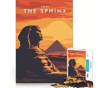 Rompecabezas de 1000 Piezas La Esfinge de Egipto Corte preciso Divertido Desafío Mental Juguete Juego para Tiempo de Descanso Cumpleaños Arte Juego (50x75cm)