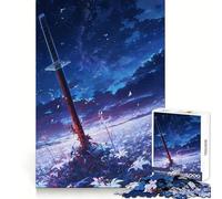 Rompecabezas de 1000 Piezas La Espada del Campo de la Caída de Estrellas para Adolescentes Juguete para desarrollar la lógica y la diversión Bordes Suaves Regalo Creativo 50x75cm