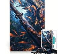 Rompecabezas de 1000 Piezas La Espada del Dragón Azul Diversión con articulaciones precisas,Juego para ejercitar la Mente,Juego para Momentos de Paz,decoración navideña 50x75cm