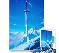 Rompecabezas de 1000 Piezas La Espada del Iceberg para Adultos Regalos para Fortalecer la Memoria y Relajarse Tiempo de Calidad Artículo de Santa Claus 38x52cm