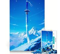 Rompecabezas de 1000 Piezas La Espada del Iceberg para Adultos Regalos para Fortalecer la Memoria y Relajarse Tiempo de Calidad Artículo de Santa Claus 38x26cm