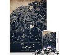 Rompecabezas de 1000 Piezas La Habana Cuba Juego Educativo Difícil Juguete Decoración de Pared Mejorando el Amor Entre Parejas (38x26cm)