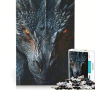 Rompecabezas de 1000 Piezas La ira del dragón Negro, Juguete Educativo, Interesante para Reducir el estrés, Que Mejora el Amor Entre Parejas 38x26cm