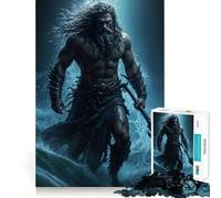 Rompecabezas de 1000 Piezas La ira del Rey del océano para Adultos Juguete para ejercitar la Mente y Relajarse Corte Perfecto Regalo Memorable 38x26cm