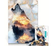 Rompecabezas de 1000 Piezas La Llamada del Horizonte Dorado,decoración de Bordes limpios,Juego cognitivo,Juguete,diversión fácil, Ocio (38x26cm)