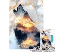 Rompecabezas de 1000 Piezas La Llamada del Horizonte Dorado difícil y desafiante Ideal para la diversión Familiar Juguete Decorativo para Pared para Mayores de 14 años 38x52cm