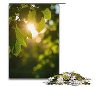 Rompecabezas de 1000 Piezas. La luz del Sol se filtra Entre Las Ramas y Las Hojas proyectando Sombras moteadas. Rompecabezas de Madera para Adultos Juegos Familiares 1000 Piezas (38 x 26 cm).