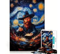Rompecabezas de 1000 Piezas La Noche Estrellada de Van Gogh Entrenamiento Cerebral,Divertido,Encaje, Huecos,Actividad para Compartir con Seres Queridos (38x52cm)