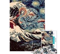 Rompecabezas de 1000 Piezas La Noche Estrellada para Adolescentes Carrera de Velocidad Manual para cumpleaños y Navidad Un desafío para la Inteligencia Cerebral Juguetes adictivos 38x26cm