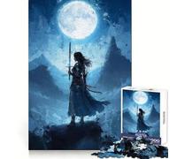 Rompecabezas de 1000 Piezas La Princesa Guerrera para Adolescentes, Juguete para ejercitar la Mente, Tiempo de convivencia, Pieza de colección de Arte de Corte preciso 38x52cm