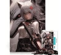 Rompecabezas de 1000 Piezas La Princesa Lobo Entrenamiento Mental Divertido,Piezas de Ajuste preciso Un pasatiempo Fascinante para los Momentos de Ocio (50x75cm)