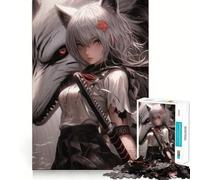 Rompecabezas de 1000 Piezas La Princesa Lobo para Adolescentes,Divertido Juego de Memoria,componentes Resistentes y fáciles de Transportar (38x52cm)