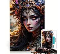 Rompecabezas de 1000 Piezas La Reina Elfa para Adolescentes Juguete de razonamiento y Desarrollo de Habilidades Sin estrés Corte preciso Un Regalo Encantador 38x26cm