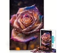Rompecabezas de 1000 Piezas La Rosa del Universo para Adolescentes, Juguete para ejercitar la Mente, Juego en Grupo, Corte de precisión, Regalo para Festivales 50x75cm