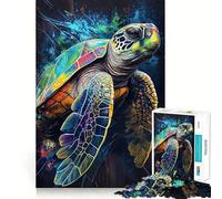 Rompecabezas de 1000 Piezas La Tortuga Paciente para Adultos Juguete de ingenio para Jugar en Interiores Diseño artístico de Bordes precisos Coleccionable 38x52cm