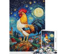 Rompecabezas de 1000 Piezas La vigilia del Gallo Estrellado Rompecabezas para Adultos Juego de ingenio Difícil Oferta Toda la Familia (Tamaño 38x26cm)