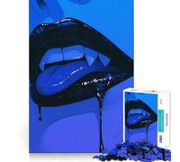 Rompecabezas de 1000 Piezas Labios de Vampiro Juego para ejercitar la Mente Artesanía de Corte experta Un pasatiempo Fascinante para los Momentos de Ocio (38x26cm)