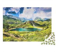 Rompecabezas de 1000 Piezas Lago de Montaña Lago Alpino Valle de Montaña para Adultos Juego Educativo Decoración del hogar Desafío Alta dificultad Regalos de cumpleaños 70x50cm/1000 Piezas