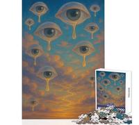 Rompecabezas de 1000 Piezas Lágrimas del Cielo Juguete antiestrés Regalo de cumpleaños Juego Educativo con póster a Juego y Hoja de Trivia tamaño 38x52cm