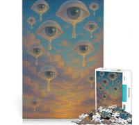 Rompecabezas de 1000 Piezas Lágrimas del Cielo Juguete Educativo Interesante para Reducir el estrés y Mejorar el Amor Entre Parejas 38x26cm