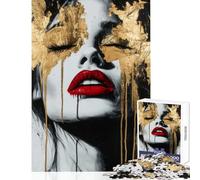 Rompecabezas de 1000 Piezas Lágrimas Doradas Ideal para Pintar Juguetes para armar Regalos para el Amigo Secreto Juego Educativo con Piezas aleatorias Que se entrelazan (tamaño 38x26cm)