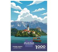 Rompecabezas De 1000 Piezas - Lake Bled Slovenia Travel Rompecabezas para Adolescentes Juego Familiar Análisis Y Lógica Trato como Regalos para Toda La Familia 38x26cm/1000pcs