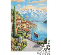 Rompecabezas De 1000 Piezas - Lake como Italy Painting Rompecabezas para Adultos Juguetes De Bricolaje Oferta De Decoración Perfecta como Regalos para Toda La Familia 70x50cm/1000pcs
