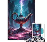 Rompecabezas de 1000 Piezas Lámpara mágica en ruinas Un Reto Educativo y desafiante Juego Familiar Apto para Mayores de 14 años (38x52cm)