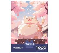 Rompecabezas De 1000 Piezas Laughing Kawaii Cat Japan Rompecabezas para Adultos Juegos Relajantes Decoración del Hogar Cumpleaños Y Navidad 38x26cm/1000pcs