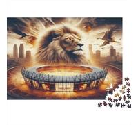 Rompecabezas de 1000 Piezas León Estadio Papel para Adultos Entrenamiento Mental Puzzle Temática Deportiva Decoración 52x38cm/1000pcs
