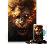 Rompecabezas de 1000 Piezas León Rugiente para Adolescentes Juguete Mental para aliviar el estrés Corte Premium (38x52cm)