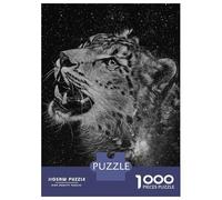 Rompecabezas De 1000 Piezas - Leopard Black&White Rompecabezas para Adultos Juego De Ingenio Desafío Difícil Oferta como Regalos para Toda La Familia 38x26cm/1000pcs