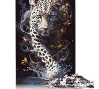 Rompecabezas de 1000 Piezas Leopardos Susurros para Adultos y Adolescentes. Rompecabezas de Madera para Adultos. Juego Educativo. Juguete de desafío. 1000 Piezas (75 x 50 cm).