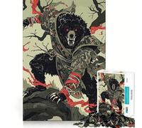 Rompecabezas de 1000 Piezas Leyenda del Oso,Corte sin Costuras,Juego Mental,Regalo,Juego Casual,Navidad,decoración del hogar (50x75cm)