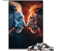 Rompecabezas de 1000 Piezas Lion Art para Adultos y Adolescentes Juego desafiante y Educativo para Toda la Familia, Ideal para cumpleaños y Navidad (26x38cm)