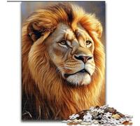 Rompecabezas de 1000 Piezas Lion Art para Adultos y Adolescentes Juguetes educativos para familias con póster a Juego y Hoja de Trivia (50x75cm)